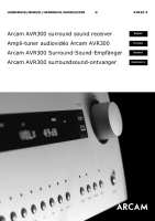 Arcam AVR-300 - Owners Manual 